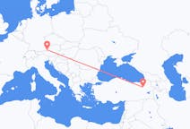 Vluchten van Salzburg, Oostenrijk naar Erzurum, Turkije