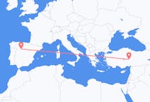Flyreiser fra Valladolid, Spania til Kayseri, Tyrkia