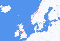 Flyg från Namsos till Liverpool