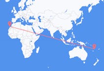 Flyreiser fra Port Vila, til Lanzarote