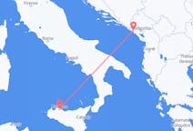 Vols depuis Tivat, monténégro pour Palerme, Italie