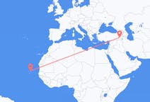Flyreiser fra Sal, Kapp Verde til Van, Tyrkia