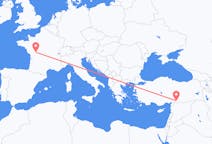 Flüge von Gaziantep, die Türkei nach Poitiers, Frankreich