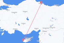 Vluchten van Paphos, Cyprus naar Samsun, Turkije