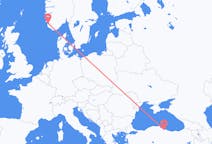 Flights from from Samsun to Stavanger