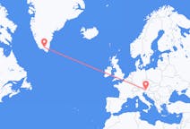 Vluchten van Klagenfurt, Oostenrijk naar Narsarsuaq, Groenland