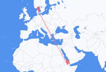 出发地 埃塞俄比亚出发地 塞梅拉目的地 丹麦奥胡斯的航班