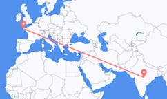 Flyg från Nagpur, Indien till Brest, Frankrike
