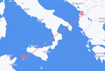Vluchten van Pantelleria naar Tirana