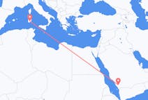 Loty z Abha, Arabia Saudyjska do Cagliari, Włochy