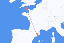 Flyreiser fra Barcelona, til Guernsey