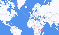 Flyreiser fra Moroni, Komorene til Sisimiut, Grønland