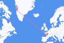出发地 法国贝尔热拉克目的地 格陵兰阿西亚特的航班