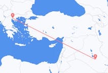 Flyreiser fra Najaf, til Thessaloniki