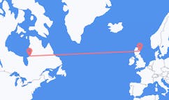 Flyreiser fra Kuujjuarapik, Canada til Aberdeen, Skottland