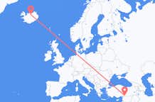 เที่ยวบิน จาก กาซีอันเท็พ, ตุรกี ไปยัง อคูเรย์รี่, ไอซ์แลนด์