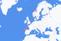Flights from Røros, Norway to Porto, Portugal