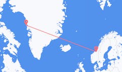 Fly fra Upernavik til Trondheim