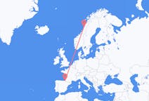 Flyg från Sandnessjøen, Norge till Biarritz, Frankrike