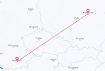Flyreiser fra Warszawa, Polen til München, Tyskland