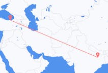出发地 印度出发地 加雅目的地 土耳其特拉布宗的航班