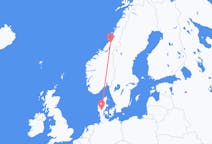Flights from Namsos, Norway to Billund, Denmark
