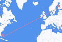Flights from Nassau, the Bahamas to Tampere, Finland