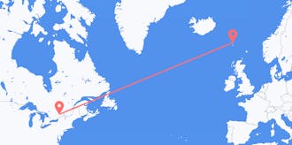 出发地 加拿大目的地 法罗群岛航班