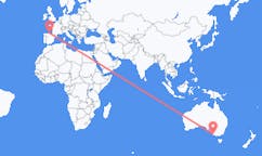 Vluchten van Mount Gambier, Australië naar Santander, Spanje