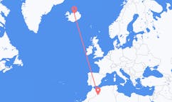 Vluchten van Bechar, Algerije naar Akureyri, IJsland