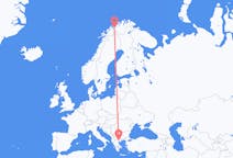 Flyreiser fra Sørkjosen, Norge til Thessaloniki, Hellas