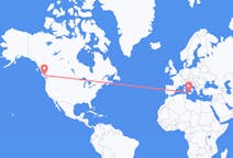 Flyreiser fra Campbell River, Canada til Palermo, Italia