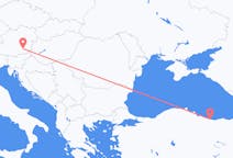 Flights from Ordu to Graz