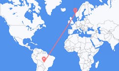 Flyg från Cuiabá, Brasilien till Florø, Norge