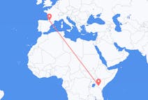 Flyg från Nairobi, Kenya till Pau, Frankrike
