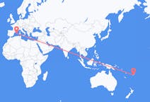 Flyg från Suva, Fiji till Mahon, Spanien