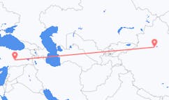 Flyreiser fra Korla, Kina til Malatya, Tyrkia
