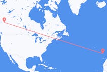 Flyreiser fra Dawson Creek, Canada til Funchal, Portugal