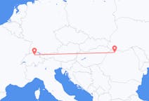 Flyreiser fra Zürich, Sveits til Baia Mare, Romania