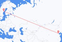Vluchten van Tianjin, China naar Ornskoldsvik, Zweden