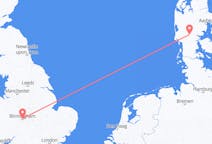 Flights from Birmingham, England to Billund, Denmark