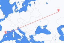 Fly fra Uljanovsk til Barcelona