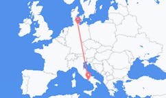 Flyreiser fra Lübeck, Tyskland til Napoli, Italia