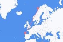 Flights from from Bodø to Santiago De Compostela