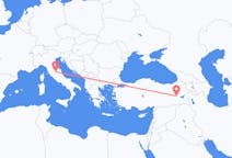 Vols de Mus, Turquie pour Pérouse, Italie