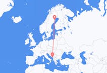 Flyreiser fra Tivat, Montenegro til Skelleftea, Sverige