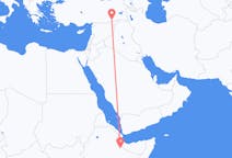 Loty z Dżidżiga, Etiopia do Mardina, Turcja