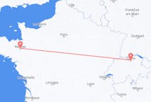 出发地 瑞士从苏黎世出发目的地 法国雷恩的航班