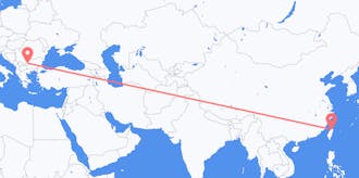 Flyg från Taiwan till Bulgarien