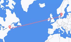 Loty z Manchester, Stany Zjednoczone do Angelholm, Szwecja